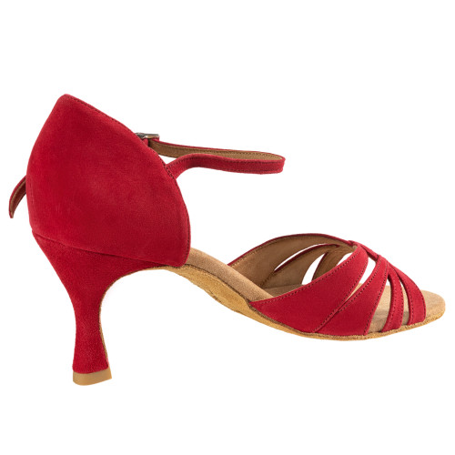 Rummos Mulheres Sapatos de Dança R383 - Nobuk Vermelho - 6 cm