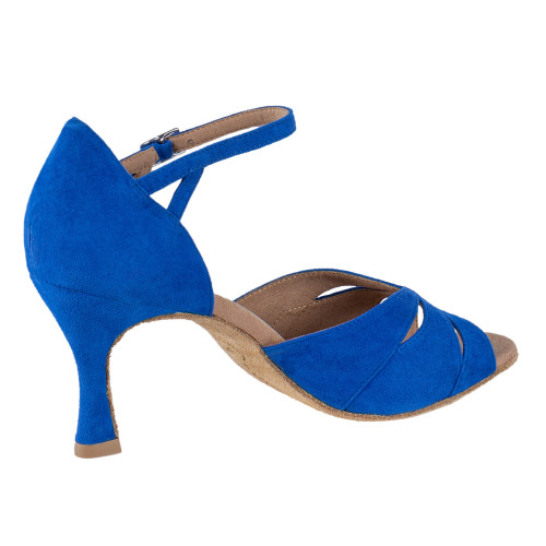 Rummos Damen Tanzschuhe R385 022 - Nubuck Royal Blau - 6 cm