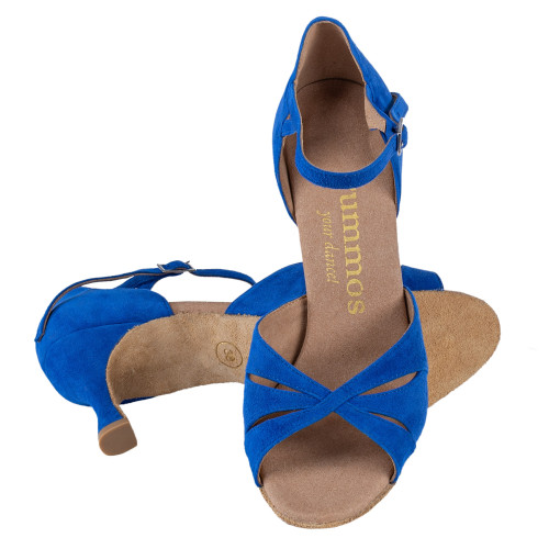 Rummos Dames Dansschoenen R385 022 - Nubuck Royal Blauw - 6 cm