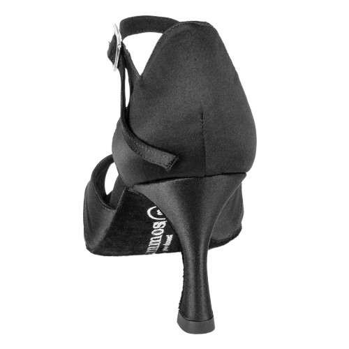 Rummos Mujeres Zapatos de Baile R385 - Satén Negro - 6 cm