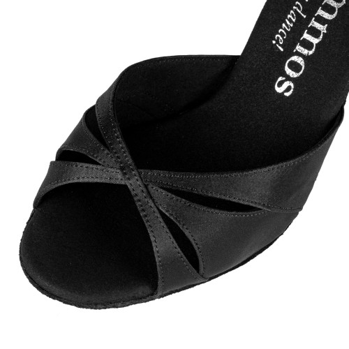 Rummos Mujeres Zapatos de Baile R385 - Satén Negro - 6 cm