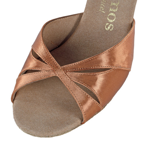 Rummos Women´s dance shoes R385 - Satin Dark Tan - 6 cm