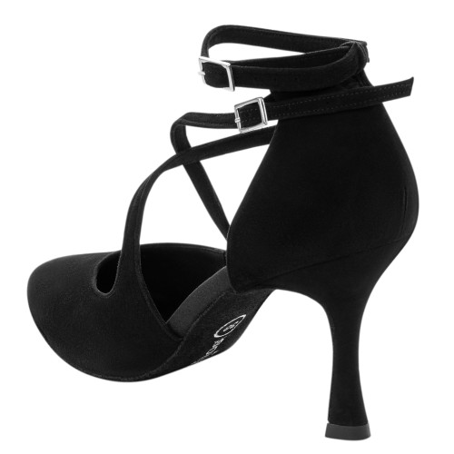 Rummos Mulheres Sapatos de Dança R425 - Nubuck Preto - 7 cm