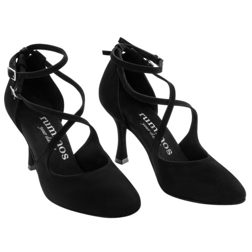 Rummos Mulheres Sapatos de Dança R425 - Nubuck Preto - 7 cm