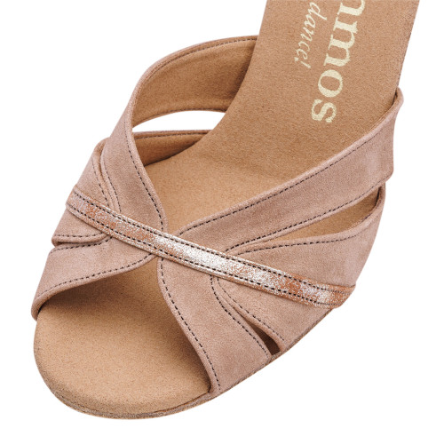 Rummos Dames Dansschoenen R505 - Nubuck/Leer LigBrown/TanCuarzo - 7 cm