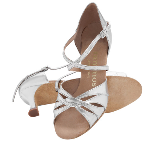 Rummos Damen Tanzschuhe R520 - Leder Silber - 5 cm