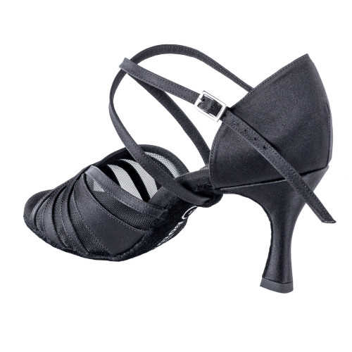 Rummos Damen Tanzschuhe R530 - Satin Schwarz - 6 cm