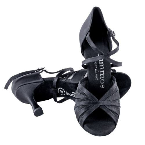 Rummos Mulheres Sapatos de Dança R530 - Cetim Preto - 6 cm