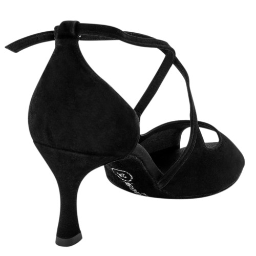 Rummos Damen Tanzschuhe R545 - Nubuck Schwarz - 6 cm