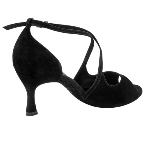 Rummos Damen Tanzschuhe R545 - Nubuck Schwarz - 6 cm