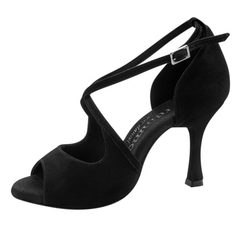 Rummos Damen Tanzschuhe R545 - Nubuck Schwarz - 7 cm