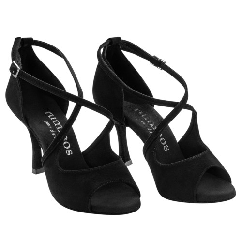 Rummos Femmes Chaussures de Danse R545 - Nubuck Noir - 7 cm