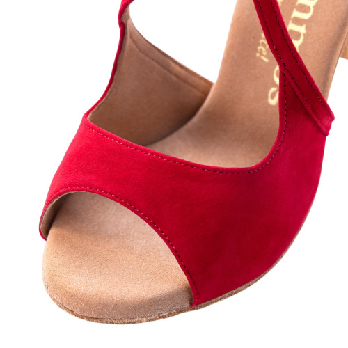 Rummos Mulheres Sapatos de Dança R545 - Nobuk Vermelho - Normal - 60R Flare - EUR 37