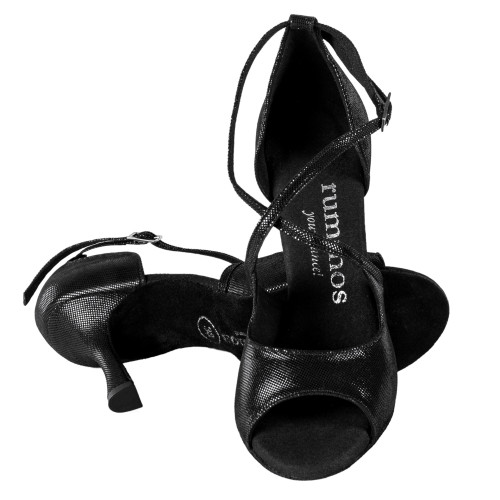 Rummos Damen Tanzschuhe R545 - Leder Schwarz - 7 cm