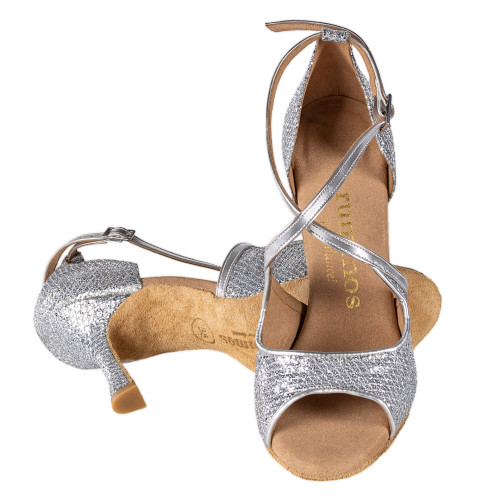 Rummos Damen Tanzschuhe R545 - Leder/GlitterLux - 7 cm