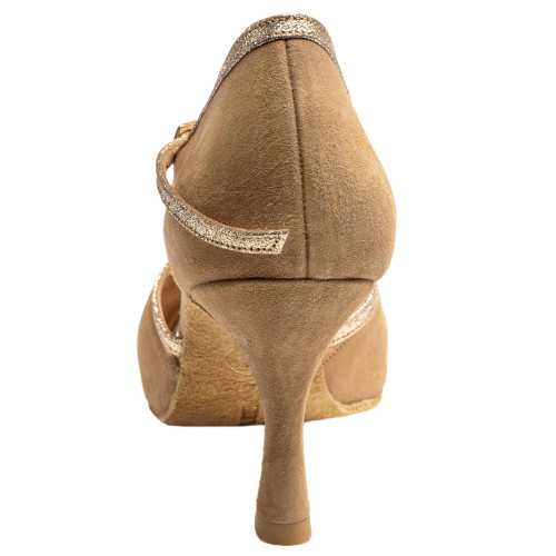 Rummos Women´s dance shoes R550 - Nubuck/Gold - 6 cm