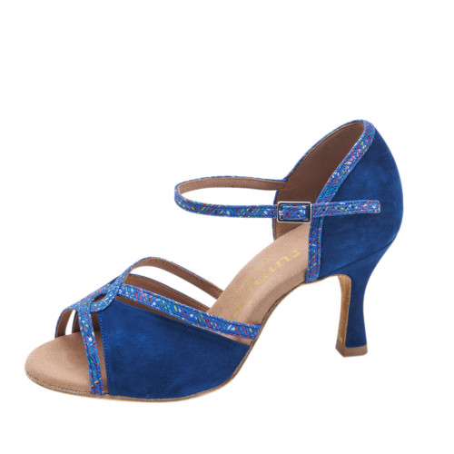 Rummos Mulheres Sapatos de Dança R550 - Nubuck/Pele Indico Blue - 6 cm