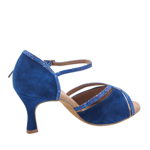 Rummos Dames Dansschoenen R550 - Nubuck/Leer Indico Blue - 6 cm