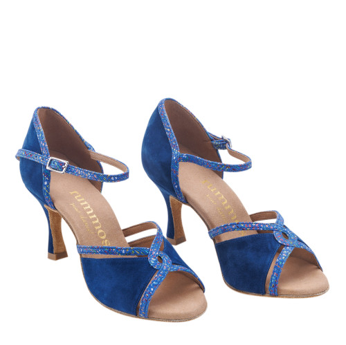 Rummos Mulheres Sapatos de Dança R550 - Nubuck/Pele Indico Blue - 6 cm