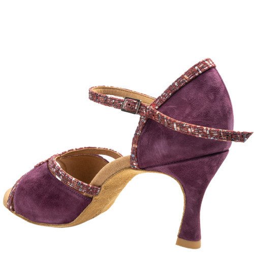 Rummos Mulheres Sapatos de Dança R550 - Nubuck/Pele Burgundy - 6 cm