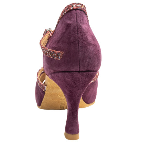 Rummos Mulheres Sapatos de Dança R550 - Nubuck/Pele Burgundy - 6 cm