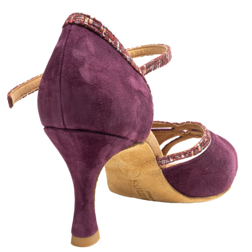 Rummos Donne Scarpe da Ballo R550 - Nubuck/Pelle Burgundy - 6 cm