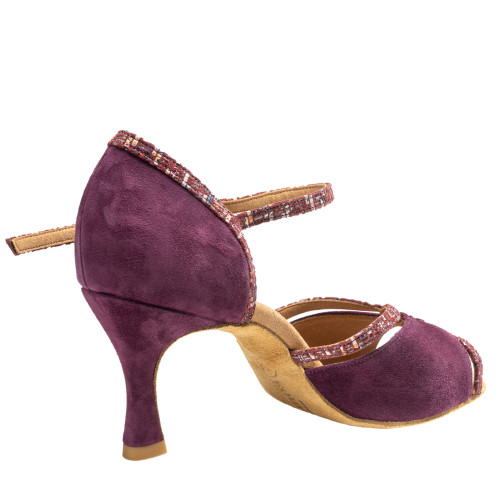 Rummos Mulheres Sapatos de Dança R550 - Nubuck/Pele Burgundy - 6 cm