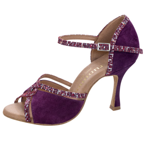 Rummos Mulheres Sapatos de Dança R550 - Nubuck/Pele Burgundy - 7 cm