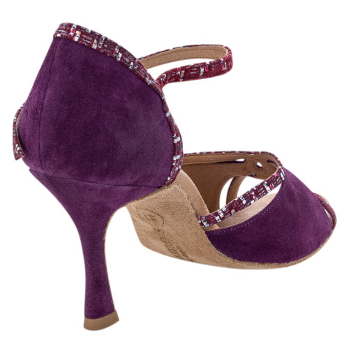 Rummos Mulheres Sapatos de Dança R550 - Nubuck/Pele Burgundy - 7 cm