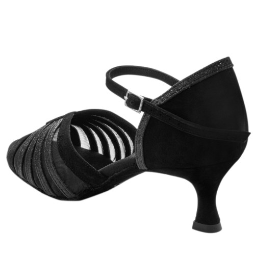 Rummos Damen Tanzschuhe R563 - Nubuck/Glitzer - 5 cm