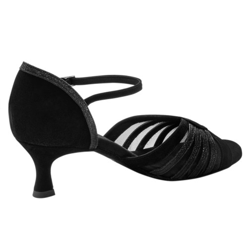 Rummos Damen Tanzschuhe R563 - Nubuck/Glitzer - 5 cm