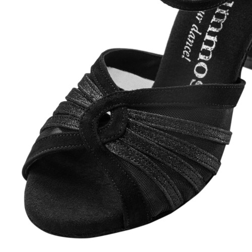 Rummos Damen Tanzschuhe R563 - Nubuck/Glitzer - 5 cm