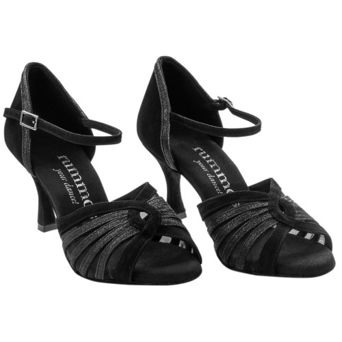 Rummos Femmes Chaussures de Danse R563 - Nubuck/Glitzer - 6 cm
