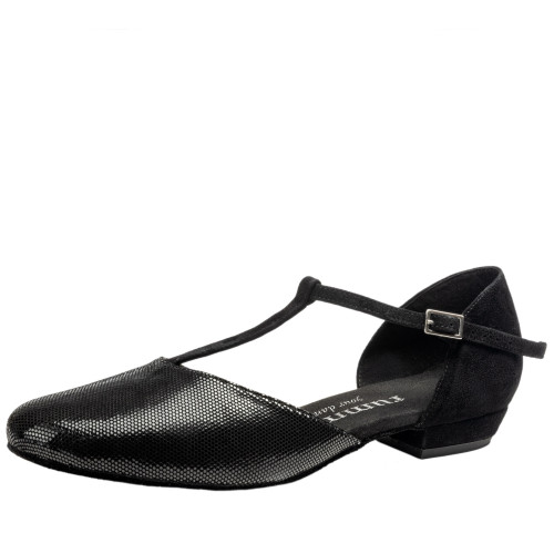 Rummos Mujeres Zapatos de Baile Carol - Cuero/Nobuk Negro - 2 cm