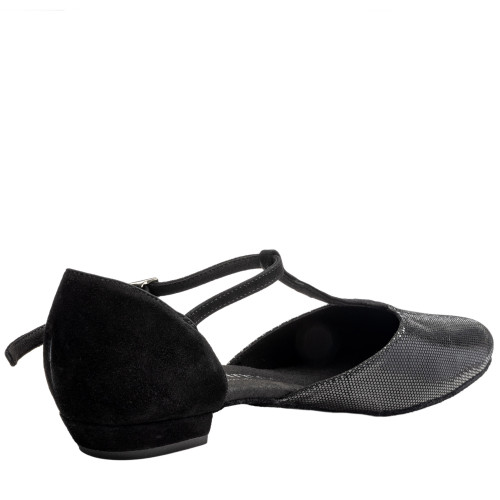 Rummos Damen Tanzschuhe Carol - Leder/Nubuck Schwarz - 2 cm