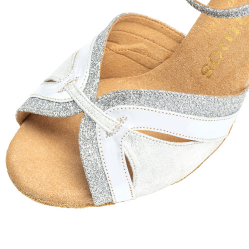 Rummos Mulheres Sapatos de Dança Isabel - Glitter/Pele Prata - Normal - 60R Flare - EUR 37