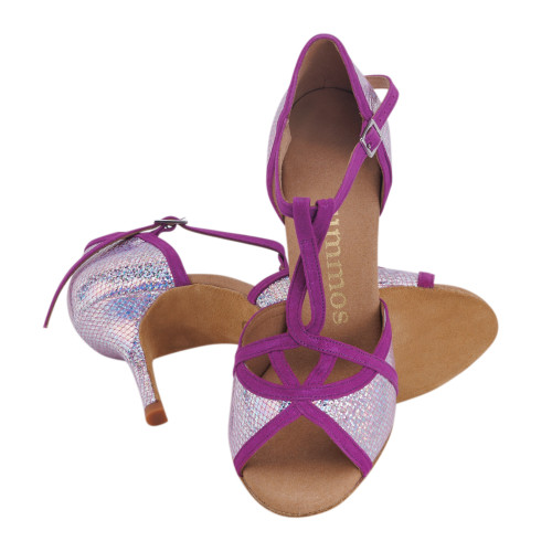 Rummos Damen Tanzschuhe Santigold - Nubuck/Leder Lilac/Mirror - Normal - 80E Stiletto - EUR 38.5