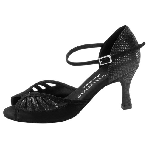 Rummos Damen Tanzschuhe Stella - Nubuck/Leder Schwarz - 6 cm