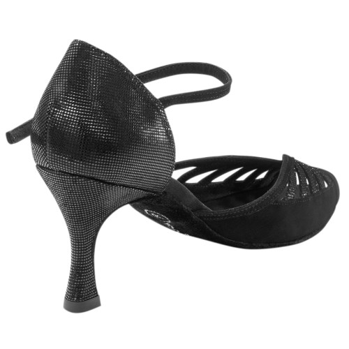 Rummos Damen Tanzschuhe Stella - Nubuck/Leder Schwarz - 6 cm