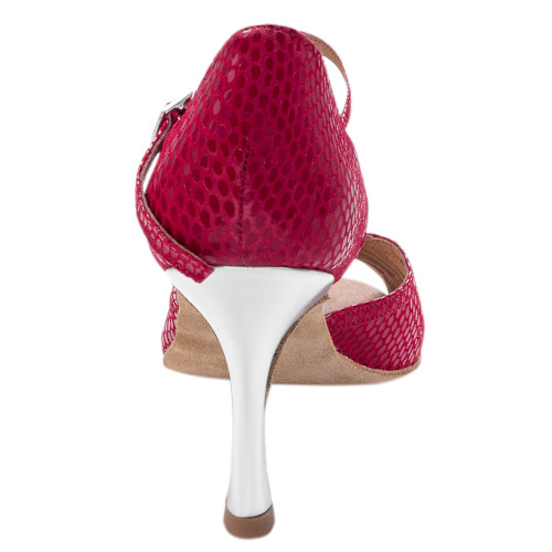 Rummos Women´s dance shoes Stella - Leather Red/Silver - 7 cm