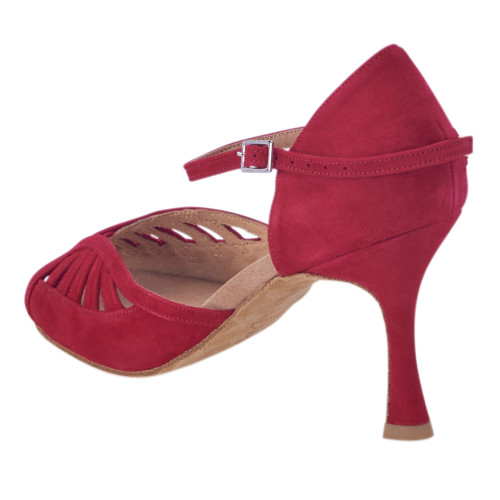 Rummos Donne Scarpe da Ballo Stella - Nubuck Rosso - Medium (Normale) - 70R Flare - EUR 38