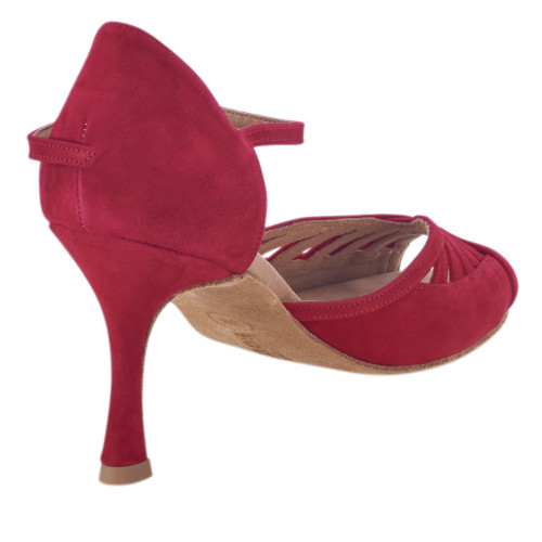 Rummos Mujeres Zapatos de Baile Stella - Nobuk Rojo - Normal - 70R Flare - EUR 38