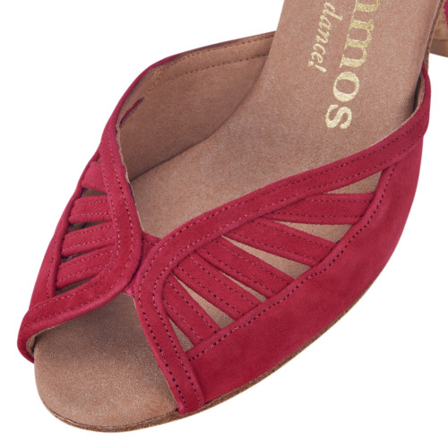 Rummos Damen Tanzschuhe Stella - Nubuck Rot - Normal - 70R Flare - EUR 38