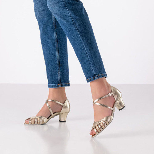 Werner Kern Mujeres Zapatos de Baile Coleen - Obermaterial: Cuero Platin/Beige - Talla: EU 39 1/3