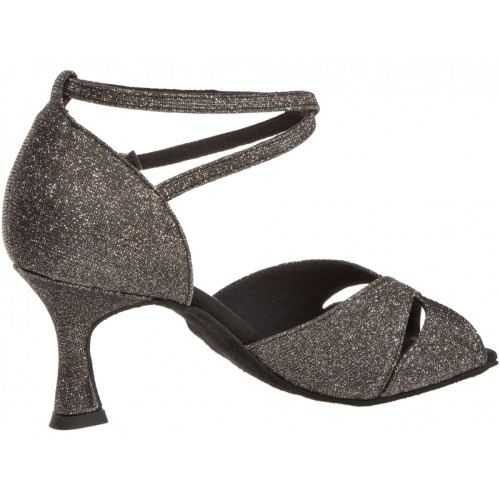 Diamant Damen Tanzschuhe 181-087-510 - Brokat Bronze Glitzer - 6,5 cm