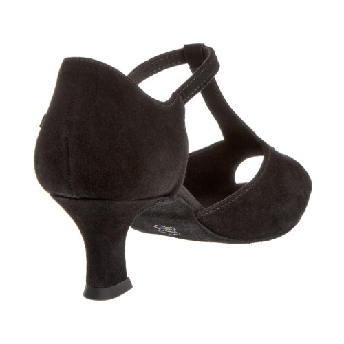 Diamant Damen Tanzschuhe 010-064-101 - Veloursleder Schwarz - 5 cm