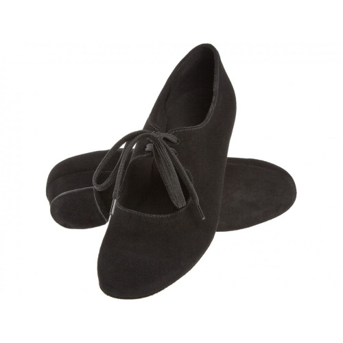 Diamant Mujeres Zapatos de Baile 057-029-001 - Ante Negro - 2,8 cm