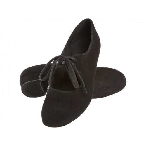 Diamant Femmes Chaussures de Danse 057-029-001 - Suède Noir - 2,8 cm Bloque  - Größe: UK 4,5