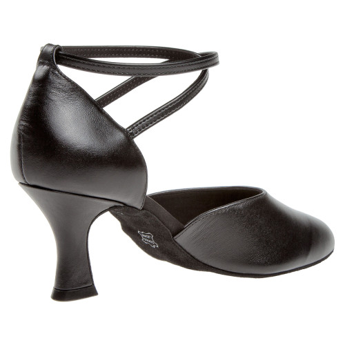 Diamant Damen Tanzschuhe 058-080-034 - Leder Schwarz - 6,5 cm Latino [UK 6]