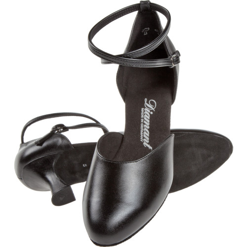 Diamant Mujeres Zapatos de Baile 058-080-034 - Cuero Negro - 6,5 cm Latino [UK 7]